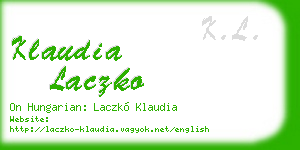 klaudia laczko business card