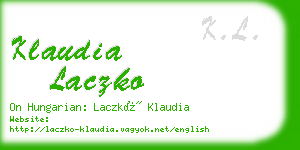 klaudia laczko business card